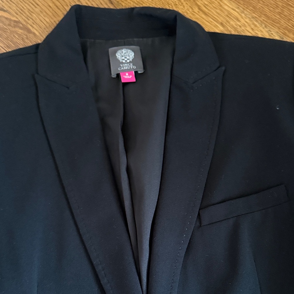 Vince Camuto Black Tailored Notch Lapel Blazer